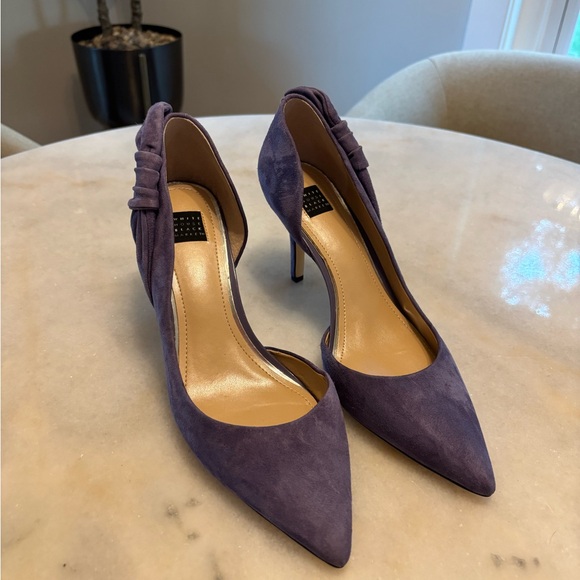 White House Black Market Ella Suede Violet Vista Pumps- 9.5 M - Picture 3 of 4